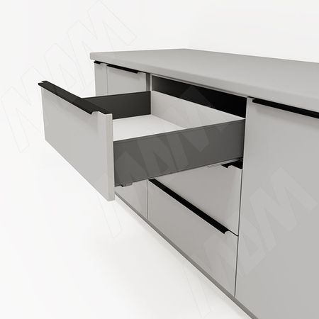 GX Box Комплект боковин ящика H120 мм, 350 мм, темно-серый (GX120350)