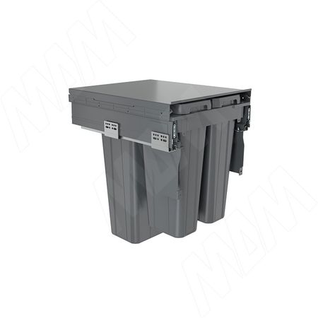 PROBOX LT F45 Система сортировки и хранения, 3 емкости (2x9+1x27), креп. фасада, полн.выдв., плавн.закр., цвет графит (BRD453-45HDG)