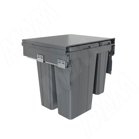 PROBOX LT F60 Система сортировки и хранения, 4 емкости (2x9+2x27), креп. фасада, полн.выдв., плавн.закр., цвет графит (BRD604-72HDG)