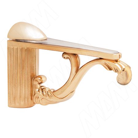 Менсолодержатель для деревянных и стеклянных полок 4 - 25 мм, L-115 мм, золото (V677000BOR)