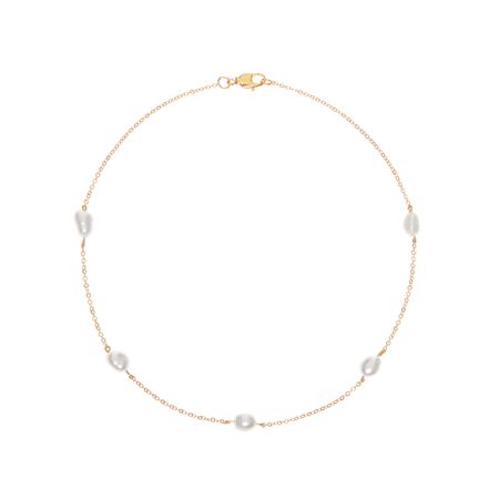 HOLLY JUNE Колье Gently Pearl Chain Necklace