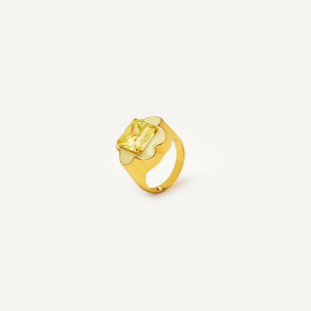VIVA LA VIKA Кольцо Stern Flower Ring - Olive
