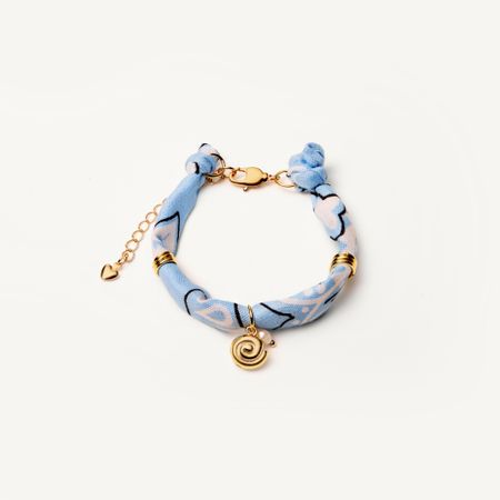 HOLLY JUNE Браслет Bandana Bracelet - Light Blue