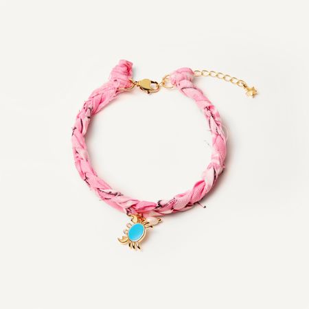 HOLLY JUNE Анклет Braded Bandana Anklet - Pink