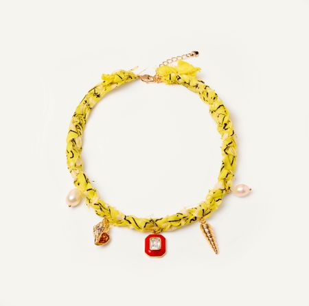 HOLLY JUNE Колье Braded Bandana Necklace - Yellow