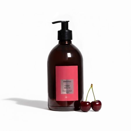 Шампунь для волос JERMINAL COSMETICS Парфюмированный шампунь и гель 2в1 для душа Вишня и Табак