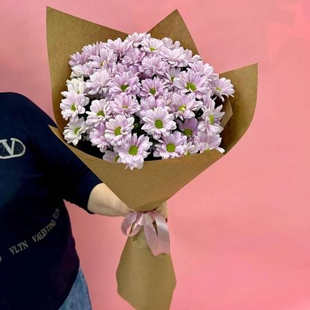 Букет живых цветов ДАРИ ЦВЕТЫ Моно розовый чик