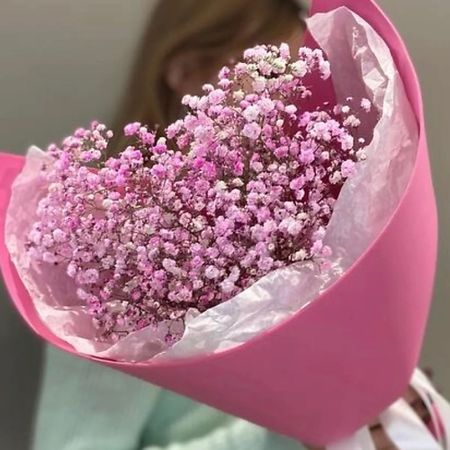 Букет живых цветов ДАРИ ЦВЕТЫ Букет из гипсофилы