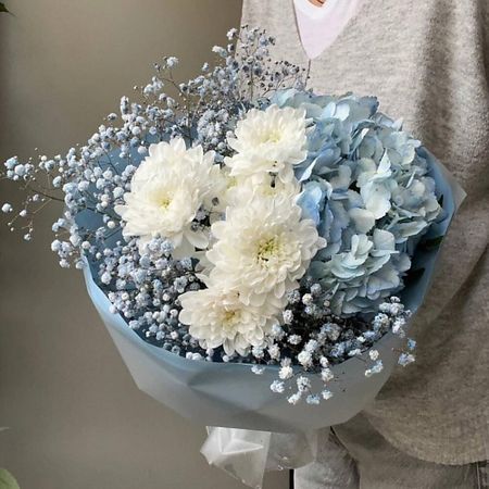 Букет живых цветов ДАРИ ЦВЕТЫ Голубое облачко