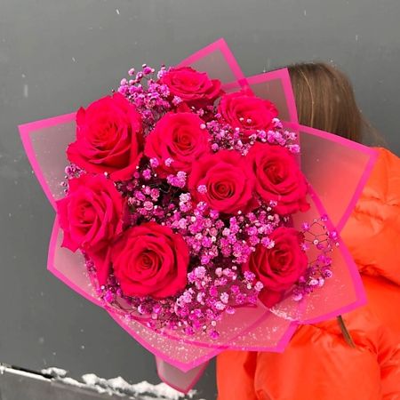 Букет живых цветов ДАРИ ЦВЕТЫ Розовый букет