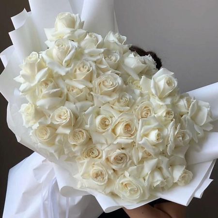 Букет живых цветов ДАРИ ЦВЕТЫ 35 французских белых роз