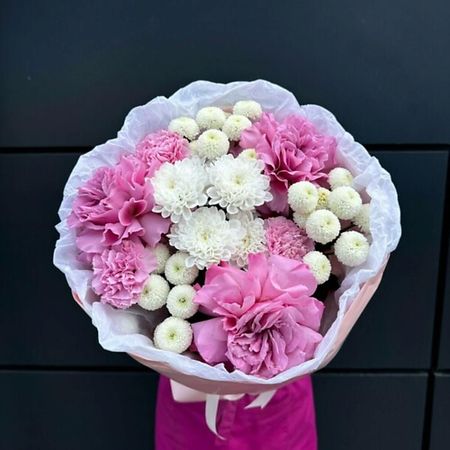 Букет живых цветов ДАРИ ЦВЕТЫ Букет с французскими розами в авторском стиле