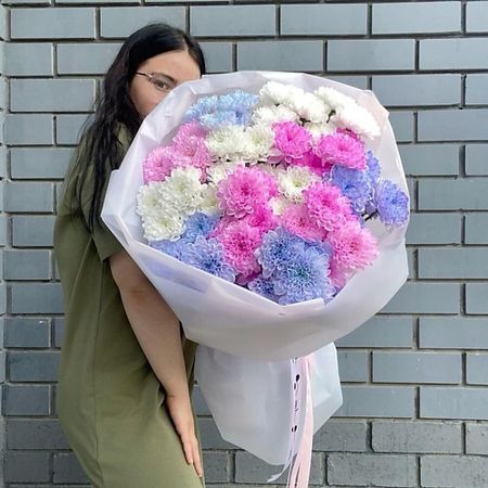 Букет живых цветов ДАРИ ЦВЕТЫ Букет малиново-черничное мороженое