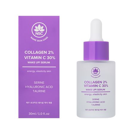 Сыворотка для лица NSC тонизирующая с коллагеном и витамином С 30 мл