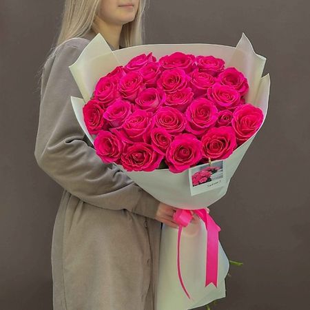 Букет живых цветов ЛАЙФБУКЕТ Букет из 25 розовых роз 