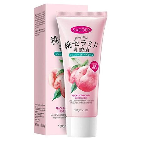 Гель для умывания SADOER Средство для умывания нежное увлажняющее с персиком и лактобактериями