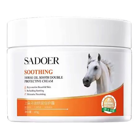 Крем для тела SADOER Крем для тела успокаивающий с лошадиным маслом и экстрактами трав