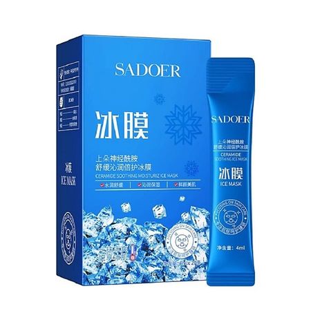 Маска для лица SADOER Маска для лица охлаждающая и успокаивающая гелевая с керамидами