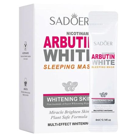 Маска для лица SADOER Маска для лица ночная гелевая осветляющая с арбутином и никотинамидом
