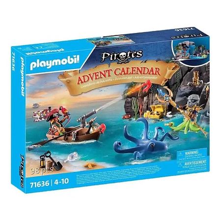 Набор детский PLAYMOBIL Адвент-календарь с фигурками и аксессуарами Пираты волк и семеро козлят русская народная сказка книжка панорама с движущимися фигурками