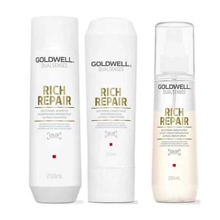 Набор для ухода за волосами GOLDWELL Набор Dualsenses Rich Repair: Шампунь + Кондиционер + Сыворотка-спрей