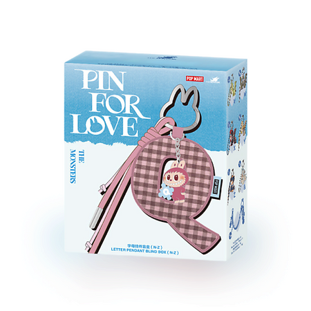 Брелок POP MART Буквы-подвески LABUBU LETTERS «Blind Box» (буквы N-Z), коллекция «Pin For Love»