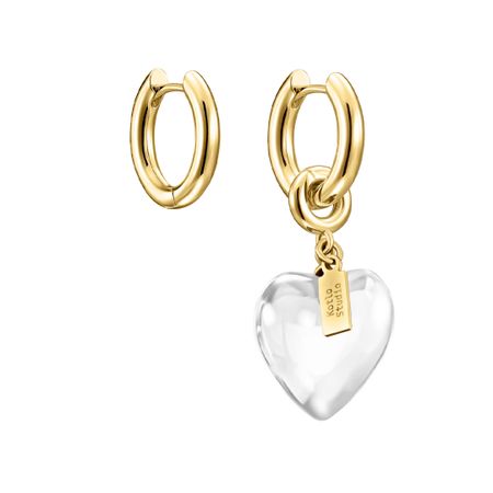 KOTLO STUDIO Серьги Sweetheart Mini Gold-Clear Earrings