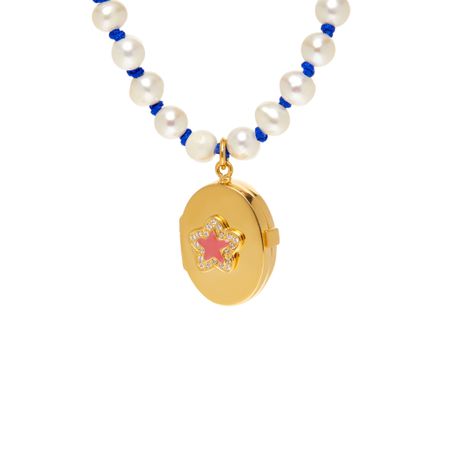 WILHELMINA GARCIA Колье Stardust Locket Knitted Necklace – Pink kami garcia margaret stohl dangerous deception