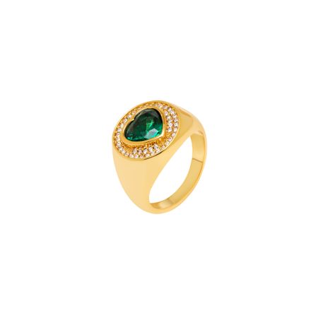 CELESTE STARRE Кольцо Queen Of Hearts Ring – Emerald