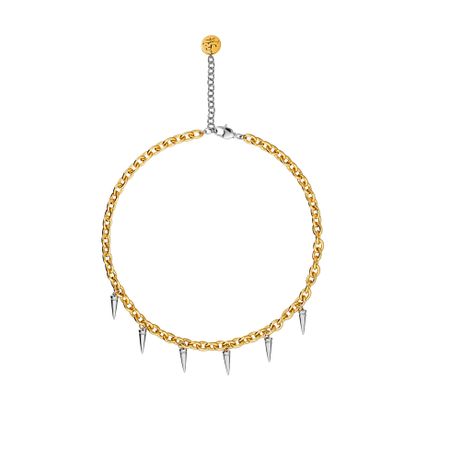 LA CONCEPTION DE SAFINA ANTONINA Цепь Chain Spikes Gold Necklace
