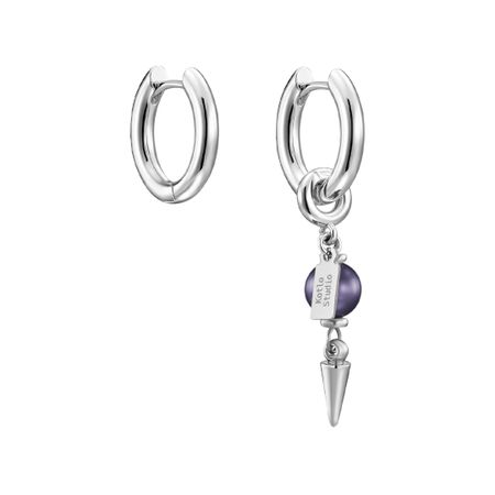 KOTLO STUDIO Серьги Piece Of Punk Silver-Blue Earrings