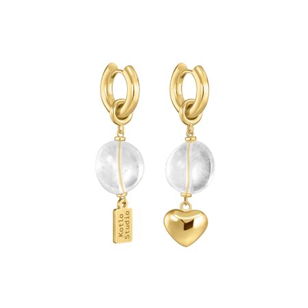 KOTLO STUDIO Серьги Crystal Twins Gold Earrings