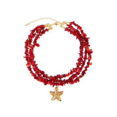 HOLLY JUNE Колье Under The Sea Necklace - Coral