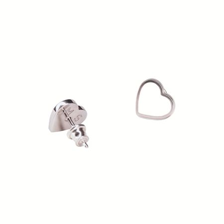 MOONSWOON Серьги Silver White Heart Earrings