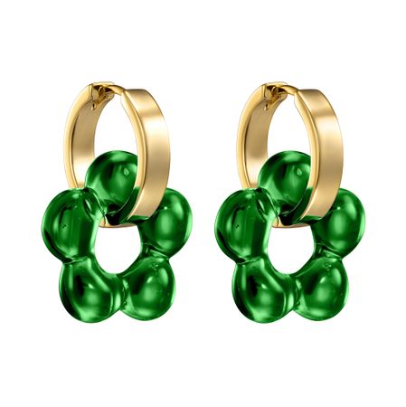 KOTLO STUDIO Серьги Bloom Freedom Emerald Earrings