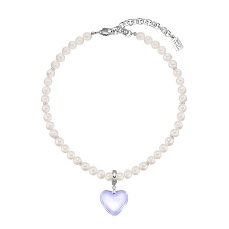 KOTLO STUDIO Чокер Classic Heart Light Blue-Silver Choker