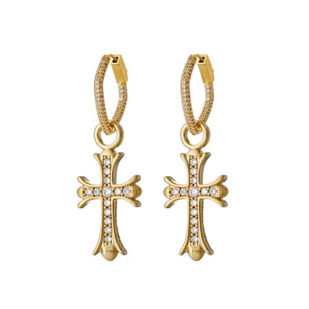 LA CONCEPTION DE SAFINA ANTONINA Серьги The Cross is Chrome Earrings - Gold