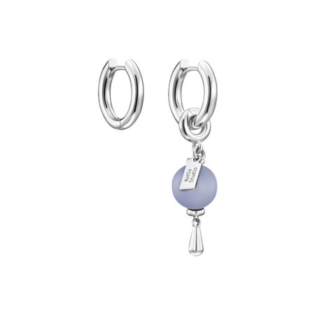 KOTLO STUDIO Серьги Bubble Pearl Silver-Purple Earrings