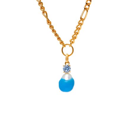 WILHELMINA GARCIA Колье Swan Lake Pearl Necklace