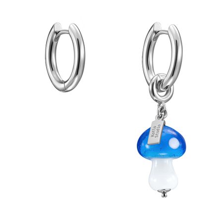 KOTLO STUDIO Серьги Mushroom Silver-Blue Earrings