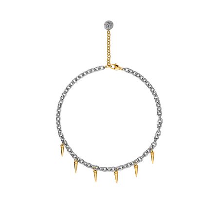 LA CONCEPTION DE SAFINA ANTONINA Цепь Chain Spikes Silver Necklace