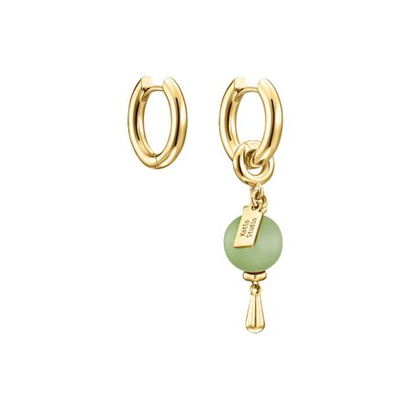 KOTLO STUDIO Серьги Bubble Pearl Gold-Green Earrings
