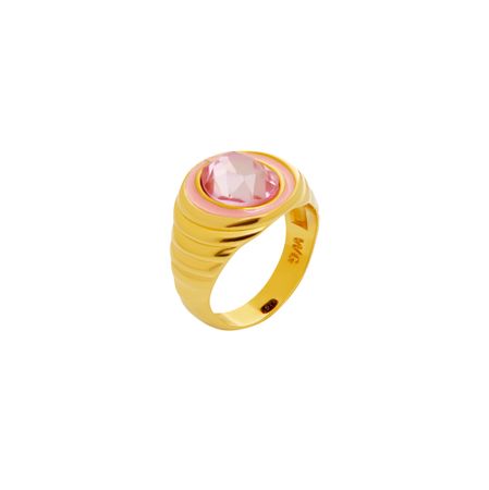 WILHELMINA GARCIA Кольцо Dreamy Crystal Ring – Pink