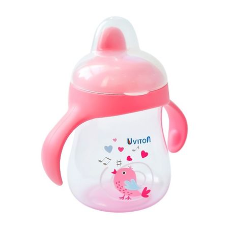 Бутылочка для детей UVITON Поильник- непроливайка с ручками и твердым носиком