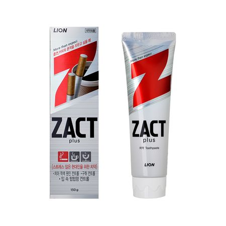 Паста зубная LION ZACT PLUS Отбеливающая для курящих 150 г