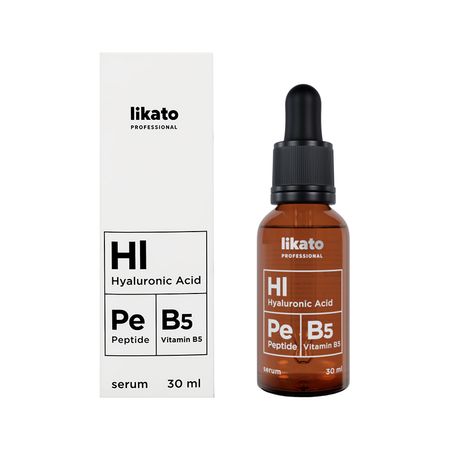Сыворотка для лица LIKATO PROFESSIONAL с гиалуроновой кислотой и пептидами 30 мл