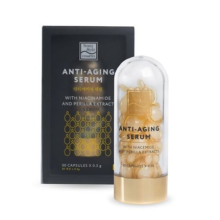 Сыворотка для лица BEAUTY STYLE Омолаживающая сыворотка с ниацинамидом и экстрактом периллы в капсулах