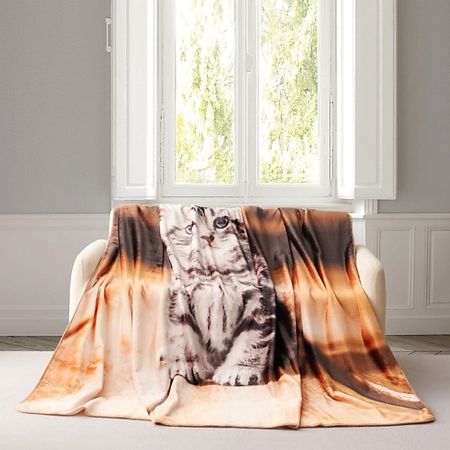 Плед ARYA HOME COLLECTION Плед с принтом 150X200 Cat