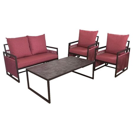 комплект мебели Терамо диван 122х75х83см два кресла 75х63х83см стол 132х75х46см