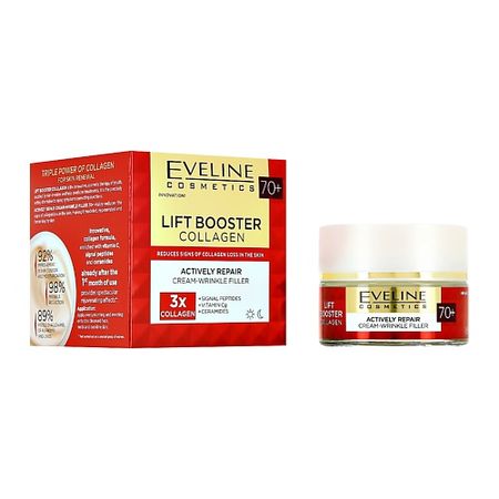Крем для лица EVELINE Крем-корректор для лица LIFT BOOSTER COLLAGEN 70+ против морщин (активно-восстанавливающий)